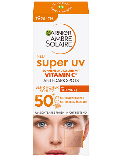 Super UV Sonnenschutzfluid mit Vitamin C LSF 50+ Verpackung